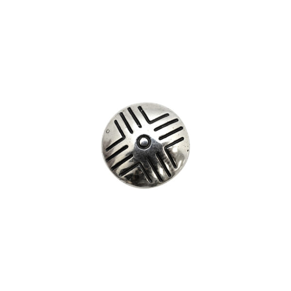 11.6mm Zia Large Contemporary Sterling Silver Button