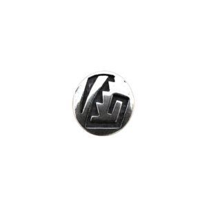 12.1mm Sterling Silver Button w/Geometric Overlay