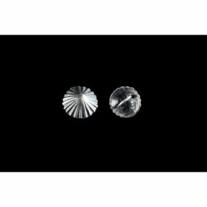 11mm Fluted Cone Sterling Silver Button
