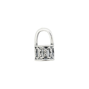 1/4" 5mm ID Sterling Silver Designed Crimp Style End Cap