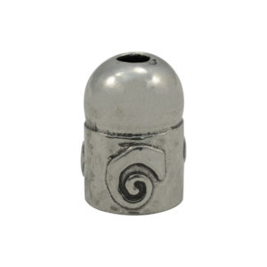 1/2" 7.5mm ID Cast Sterling Silver Bell Style End Cap