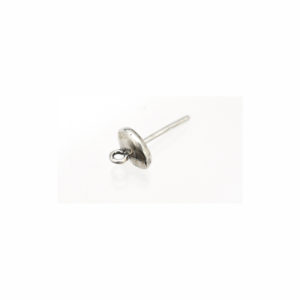 3/8" Post for 6mm Bead Sterling Silver Domed Bead Cap