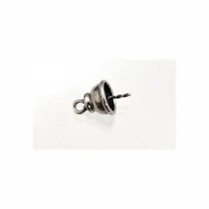 1/8" Twisted Post for 7mm Bead Sterling Silver Bell Shaped Bead Cap