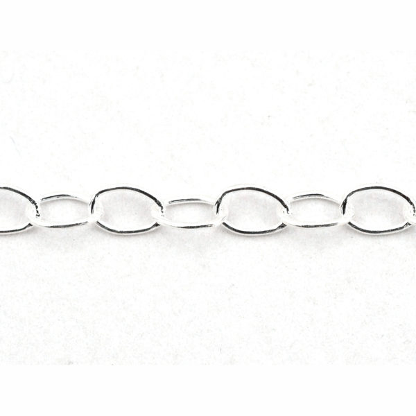 2.6 x 4.2mm Bulk Sterling Silver Oval Cable Chain