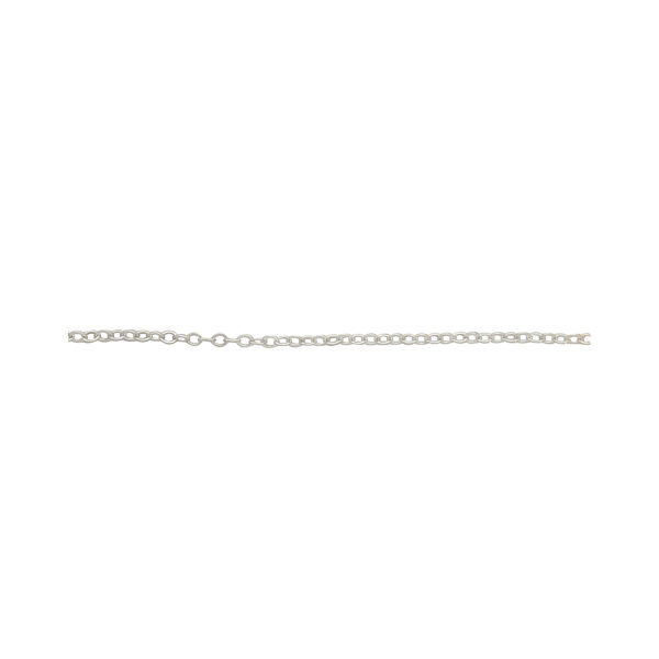 1.4mm Bulk Sterling Silver Dapped Flat Cable Chain