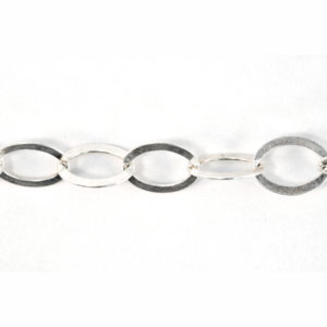 Sterling Silver Bulk Chain Oval Flat Cable