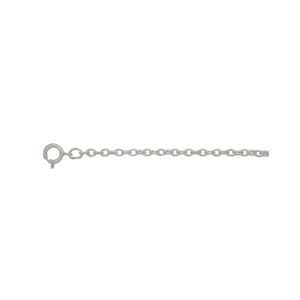 2.8 x 1.8mm 18" Sterling Silver Open Cable Chain w/Clasp