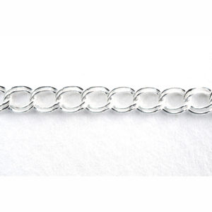 1.5mm 16" Sterling Silver Round Cable Chain w/Clasp