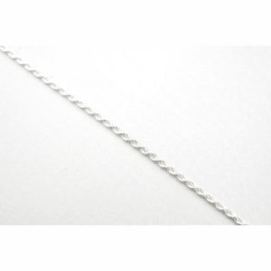 1.3mm 16" Sterling Silver Diamond Cut Rope Chain w/Clasp