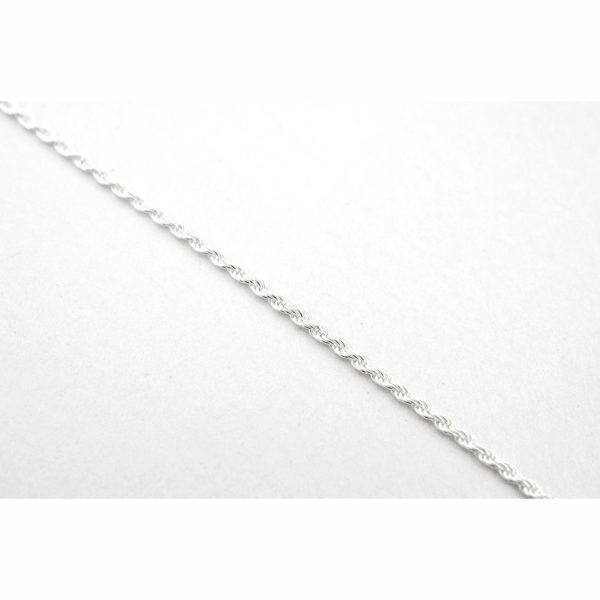 1.3mm 16" Sterling Silver Diamond Cut Rope Chain w/Clasp