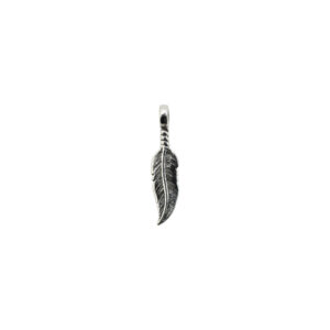 Sterling Silver Double-Sided Feather Charm