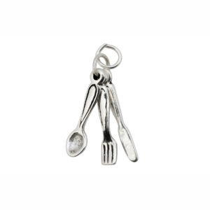 Sterling Silver Fork Spoon & Knife Charm