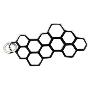 Sterling Silver Honeycomb Charm