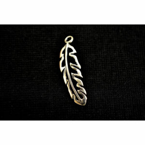 1" Double Sided Cutout Feather Sterling Silver Charm