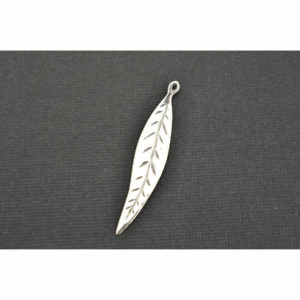 1.25" Bright Willow Leaf Sterling Silver Charm