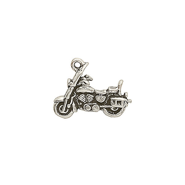 Sterling Silver Motorcycle Charm