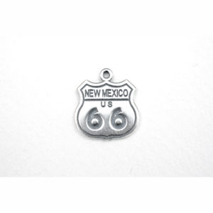 Sterling Silver Route 66 Sign Charm