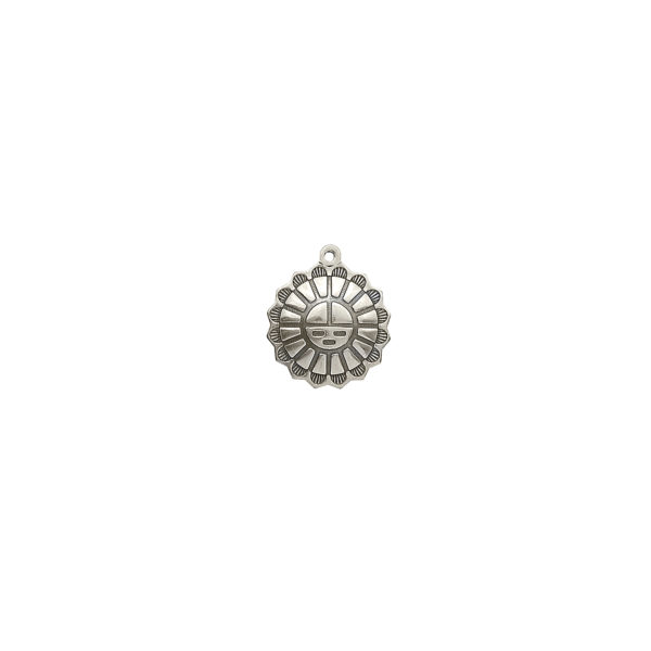 Sun Face Sterling Silver Charm