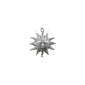 Sun Face Sterling Silver Charm