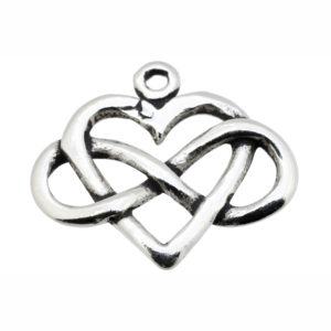 Infinity Heart Sterling Silver Charm