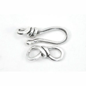 1-1/4" 16ga Twisted Handmade Sterling Silver Hook & Eye Clasp