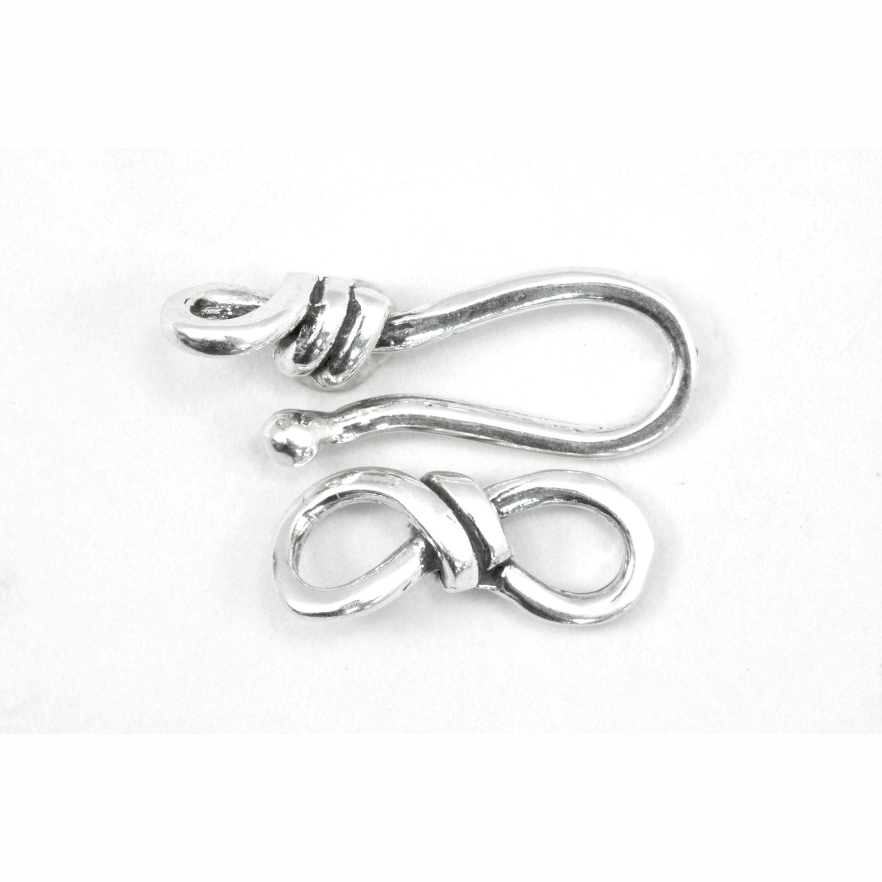 1-1/4 16ga Twisted Handmade Sterling Silver Hook & Eye Clasp - Santa Fe  Jewelers Supply : Santa Fe Jewelers Supply