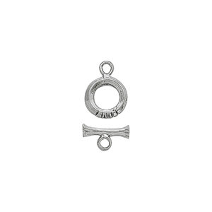 Notched Sterling Silver Toggle Clasp