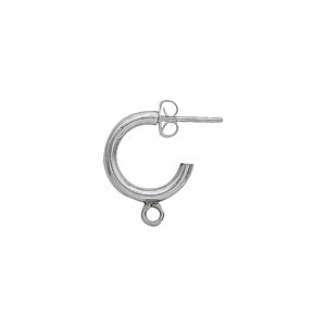 13.5mm Earring Hoop w/Fixed Post & Dangle