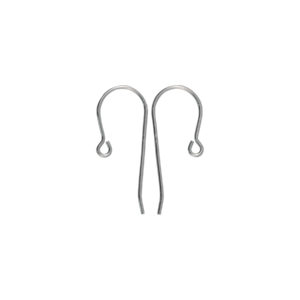 Sterling Silver French Earring Wire - Inward Loop Long Tail