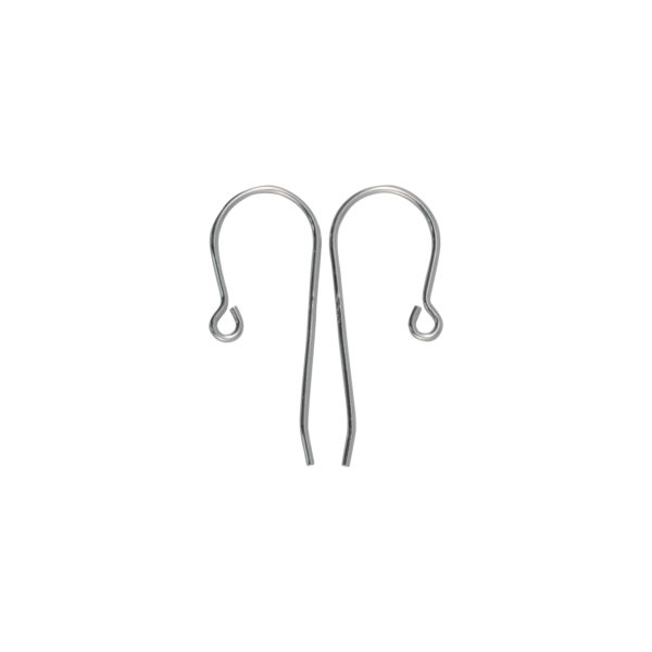 Sterling Silver French Earring Wire - Inward Loop Long Tail