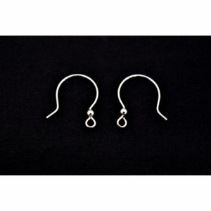 Sterling Silver Round French Ear Wire w/3mm Bead
