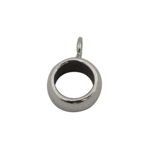 1/2" 6mm ID Sterling Silver Round Slide Bail