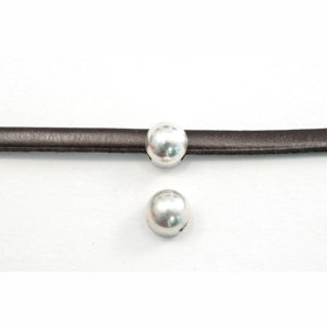 7 x 9mm Silvertone Round Studded Mini Slider Bead
