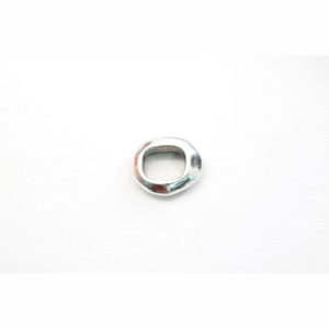 Tapered Oval Silvertone Spacer Bead