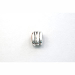 Oval Coils Silvertone Spacer Bead