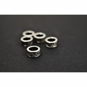 9 x 6mm Silvertone Spacer Bead