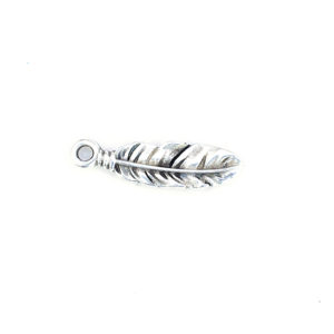 3/4" Silvertone Feather Dangle Charm