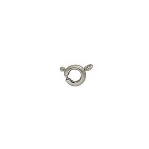 7mm Silvertone Spring Ring Clasp