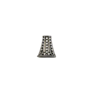 18x15mm Silvertone Necklace Bead Cone w/12x4mm Opening