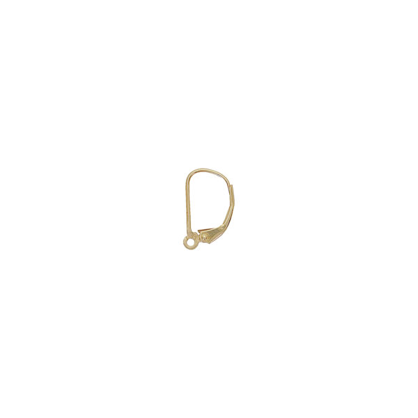 14k Gold Leverback Earring w/Ring