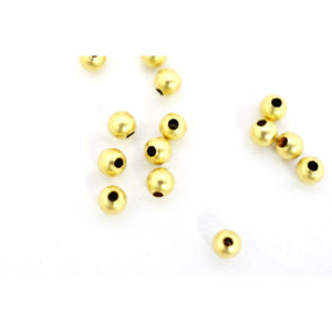 Gold-Fill Brushed Round Beads