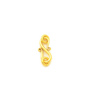 5/8" 16ga Gold Vermeil S-Hook Clasp