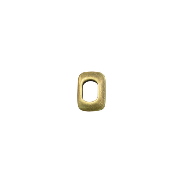 Thin Rectangual Oval Goldtone Spacer Bead