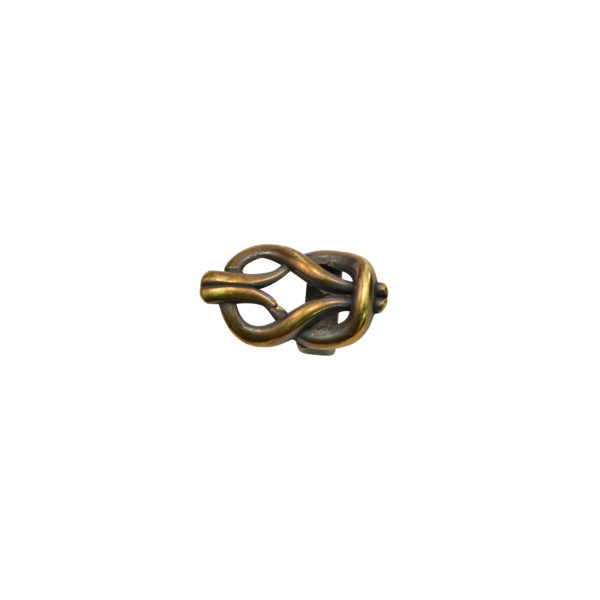 Knotted Oval Goldtone Spacer Bead