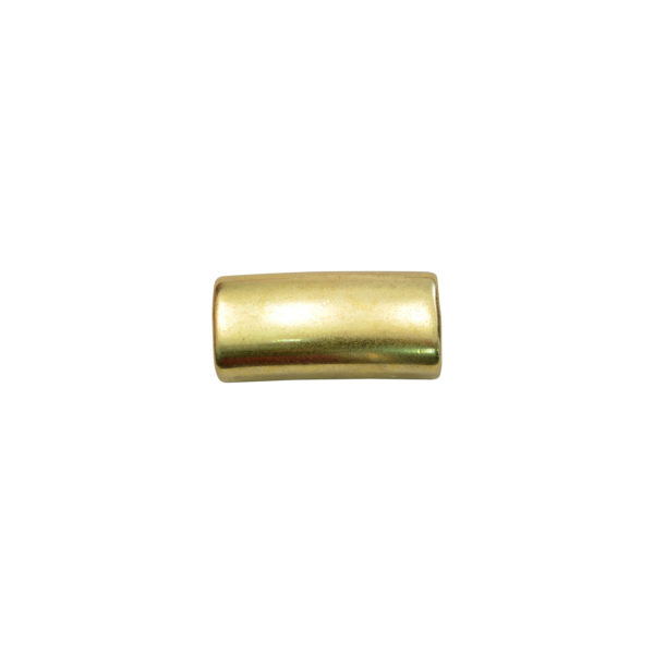 Long Tube Oval Goldtone Spacer Bead