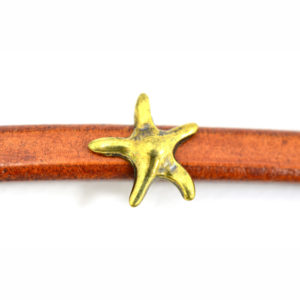 Starfish Oval Goldtone Spacer Bead