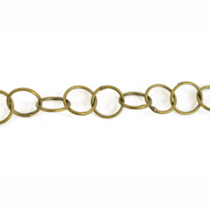 9mm Bulk Goldtone Round Cable Chain