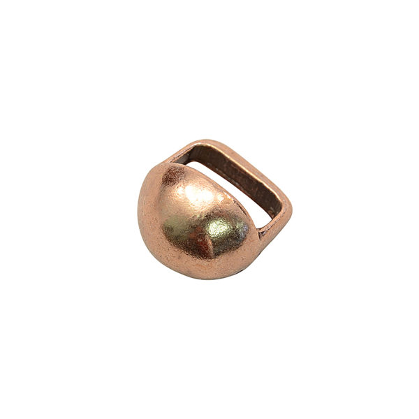 12mm Copper Half-Round Stud Slider Bead