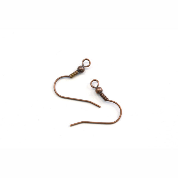 French Ball & Coil Copper Ear Wire