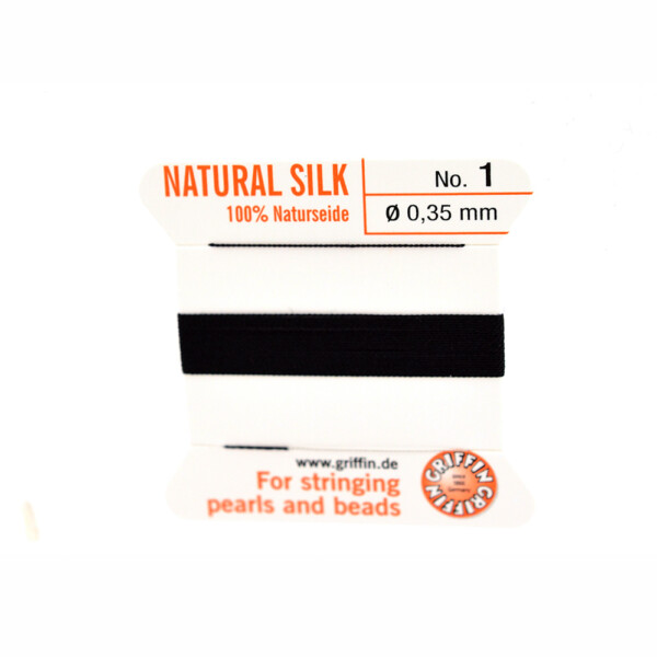 #1 Silk Bead Cord - Black